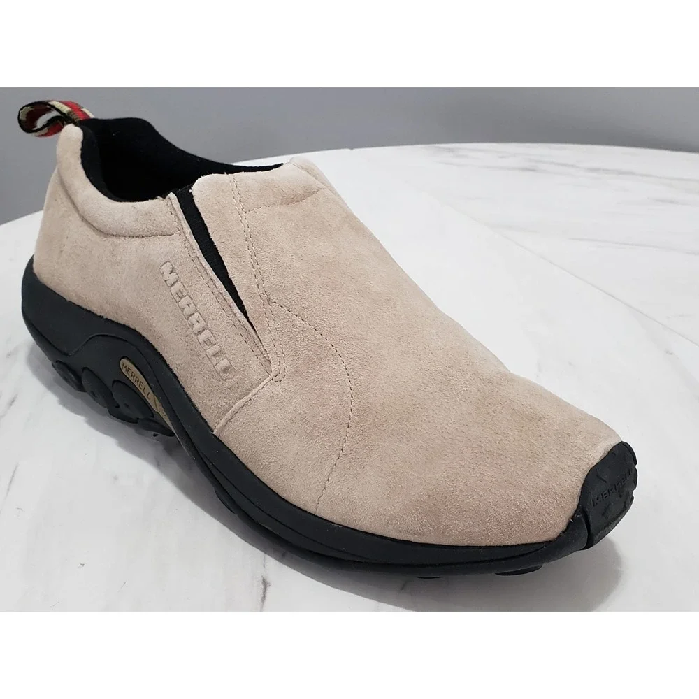 NEW 10 WIDE Merrell J63811W Jungle Moc Classic Taupe Slip-On Suede Hiking Shoes